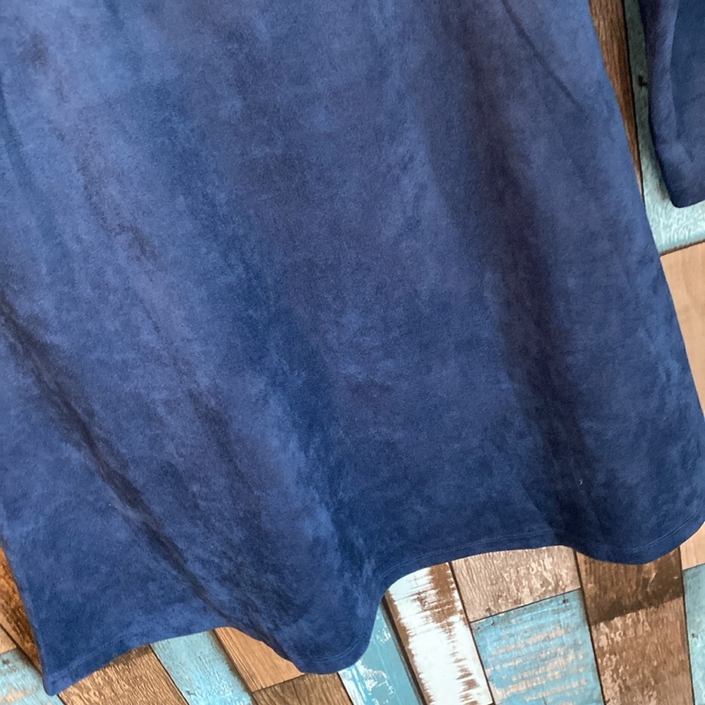 Allegra K medium blue soft V-neck knee length dress - Picture 15 of 16